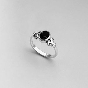 Sterling Silver Black Onyx Ring, Stone Ring, Silver Rings, Protection Ring